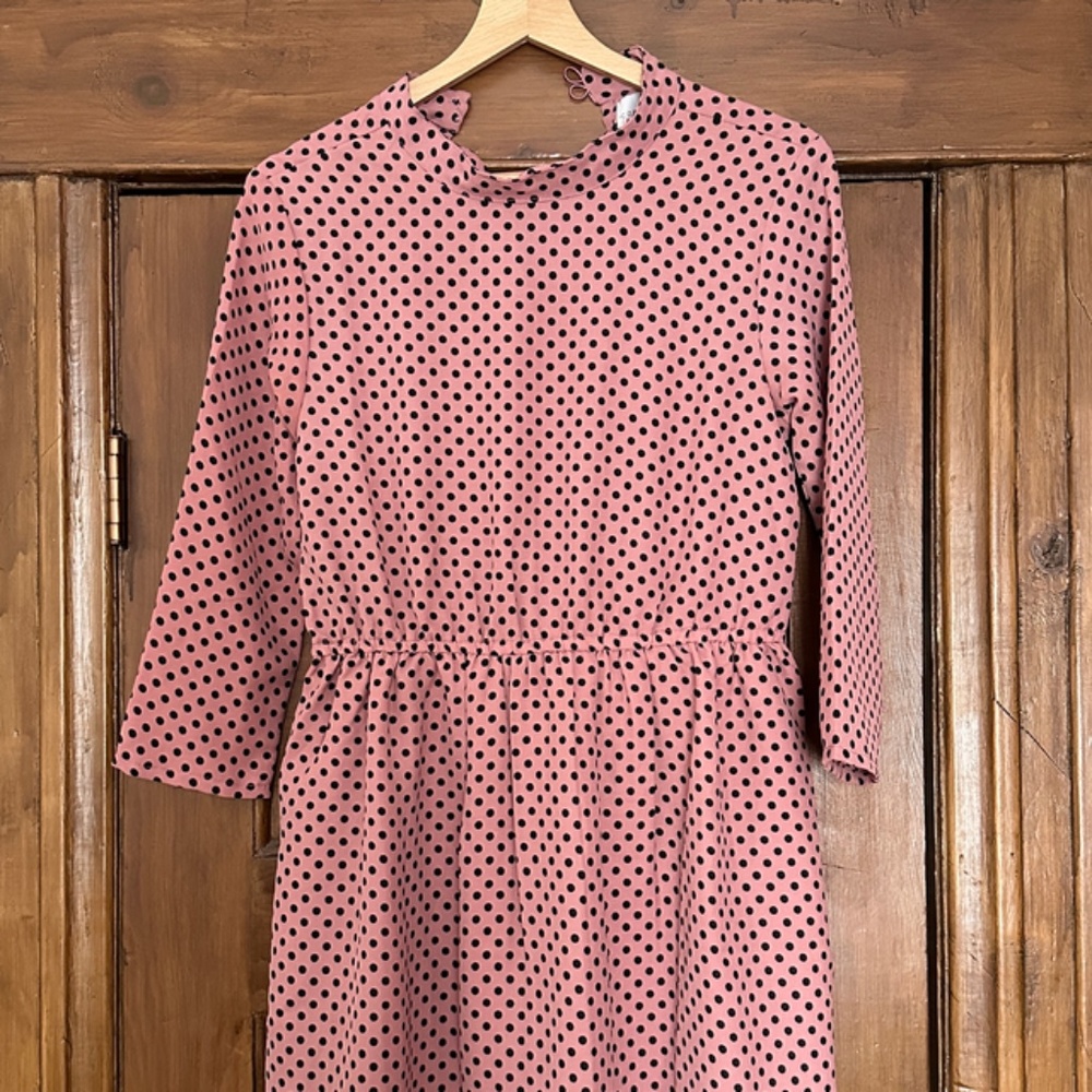 Pink black polka dots dress - Compania Fantastica